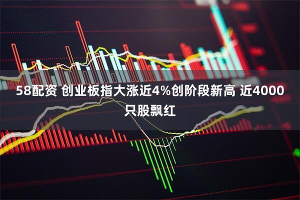 58配资 创业板指大涨近4%创阶段新高 近4000只股飘红