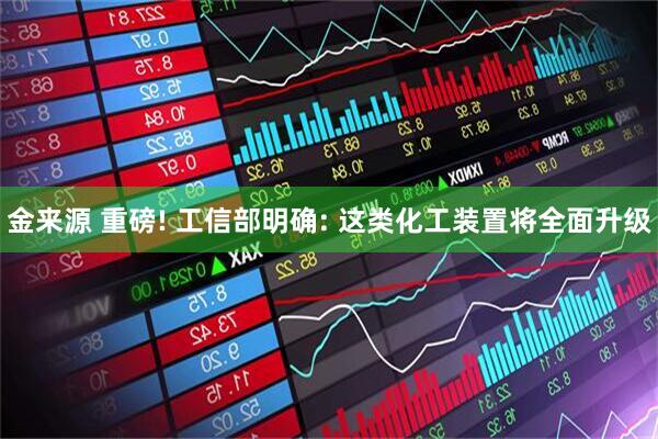 金来源 重磅! 工信部明确: 这类化工装置将全面升级
