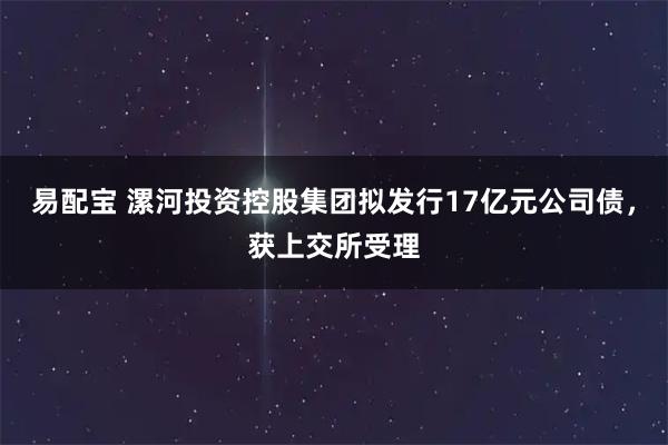易配宝 漯河投资控股集团拟发行17亿元公司债，获上交所受理